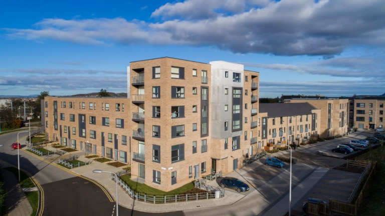 Aerial Photograph of New Housing Development in Wester Hailes Edinburgh