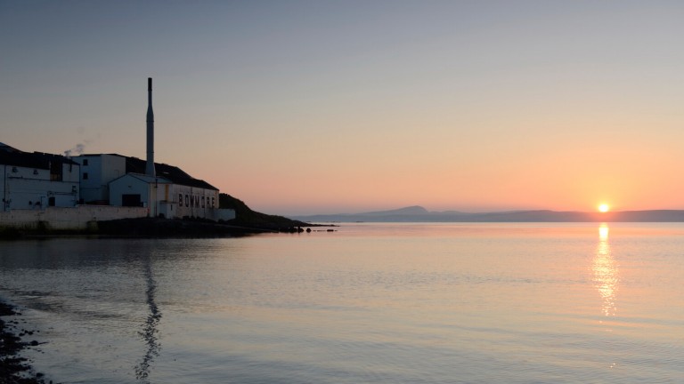 Location Photography of Bowmore Distillery Islay for RBS