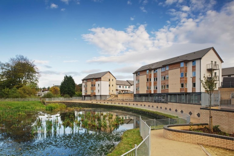 Architectural Exterior of Housing Development Edinburgh Architectural Exterior of Housing Development Edinburgh