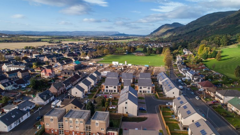 Aerial Drone Image of Housing Development in Alva