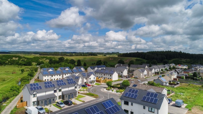 Aerial Drone Photography of Housing Development in Perthsire