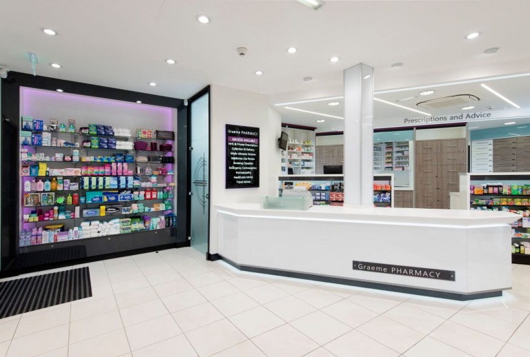 Commercial Interior of Edinburgh Pharmacy