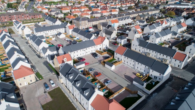 Aerial Image of New Housing in Kirkcakdy