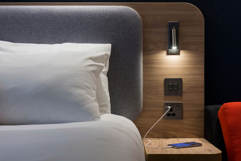 Detail of Bed at Holiday Inn Express Edinburgh