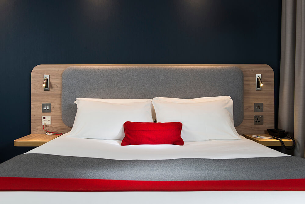 For this close up of the bed we used some subtle lighting to create a cosy feel.