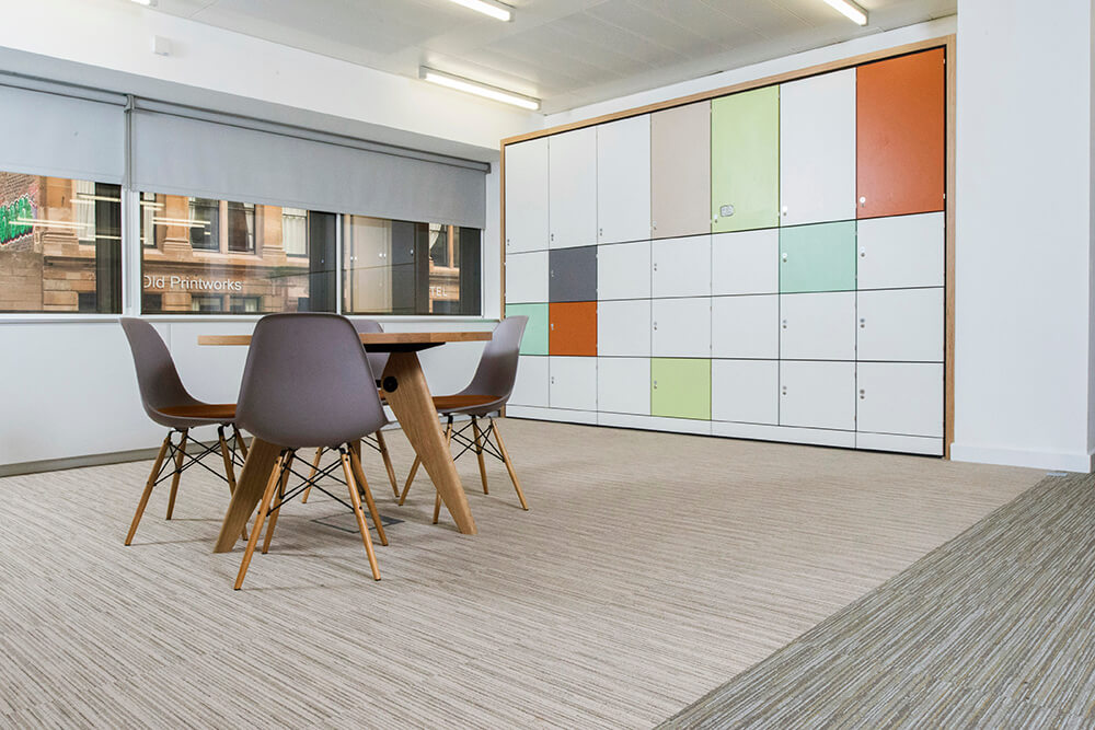 Although it's important to show the flooring in context it's still important to highlight the flooring. A fairly low angle is therefore crucial.