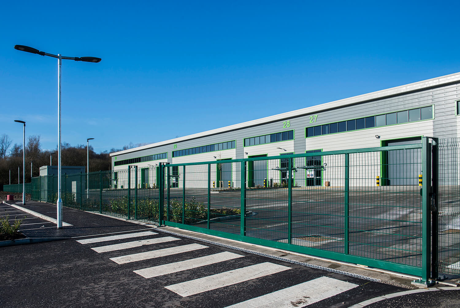 Architectural photograph of commercial units near Edinburgh