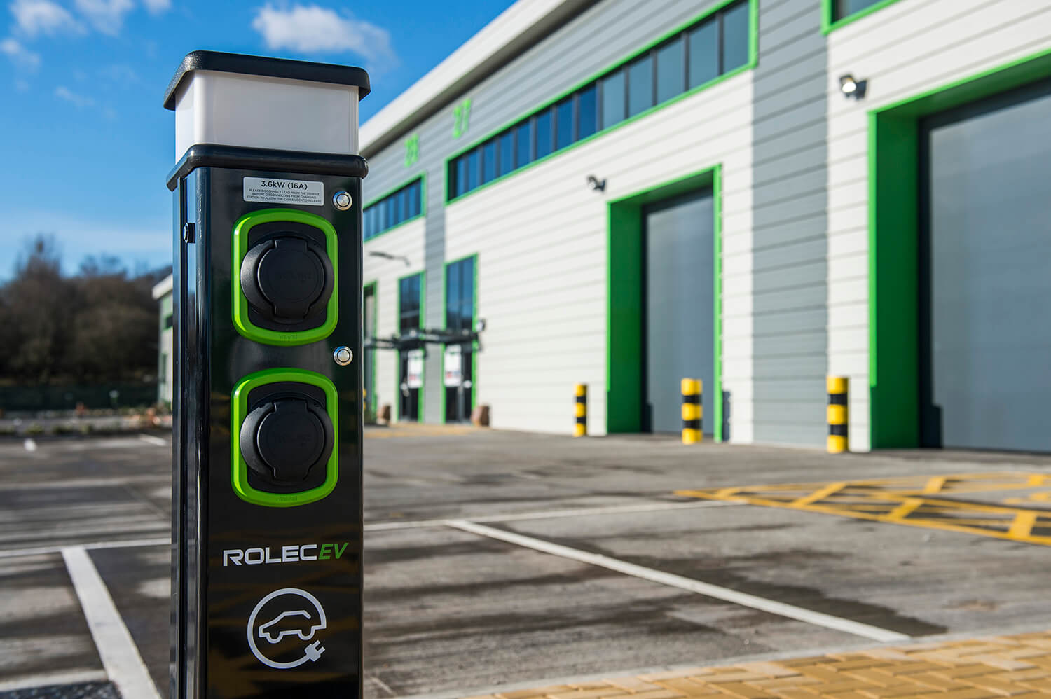 Close up of electric charging point