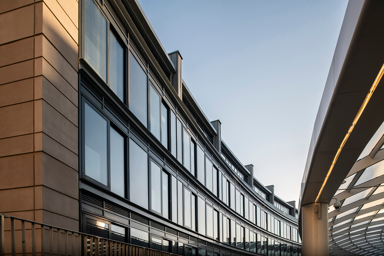 commercial photography edinburgh: architectural photography of windows at new St James Centre by Edinburgh photographers Blink Imaging