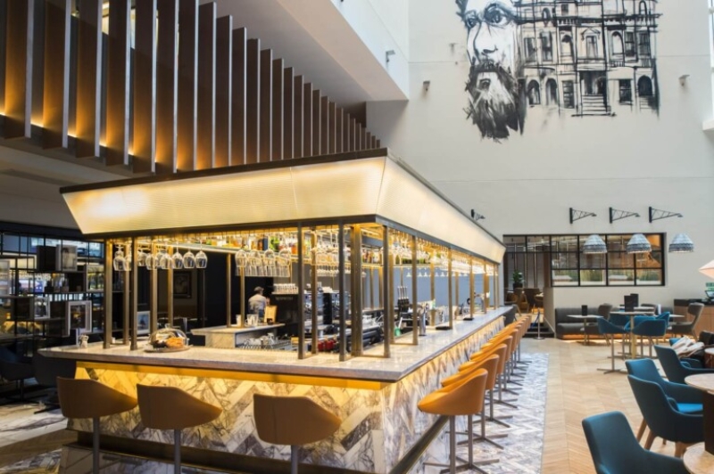 New lounge at Radisson Blu by Edinburgh Hospitality and leisure photographers Blink Imaging