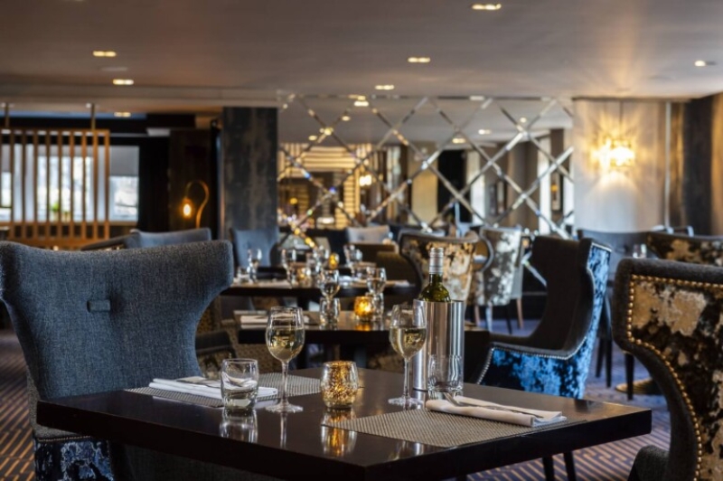 Interior of restaurant at Hotel Colessio Strling by Edinburgh hospitality and leisure Photographers Blink Imagingy