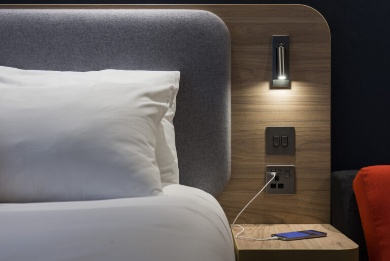 Lifestyle Photography of Hotel Bedside by Edinburgh hospitality photographers Blink Imaging